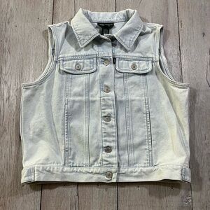 Vintage Lauren Jeans Co Ralph Lauren Denim Vest Size 8 Classic Light Wash